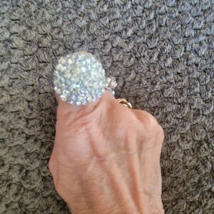 Sparkling Silver Statement Ring